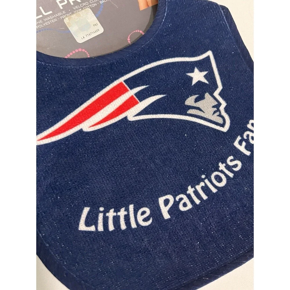 WinCraft Lot Of 2 New England Patriots Baby Bibs, Licensed NFL All Pro Bib NWT